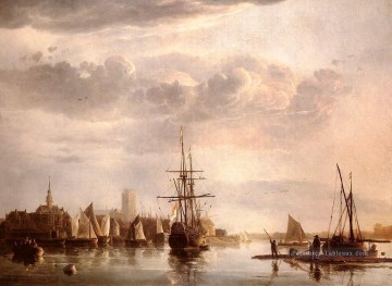 Vue de Dordrecht paysage marin paysage peintre Aelbert Cuyp Peinture à l'huile